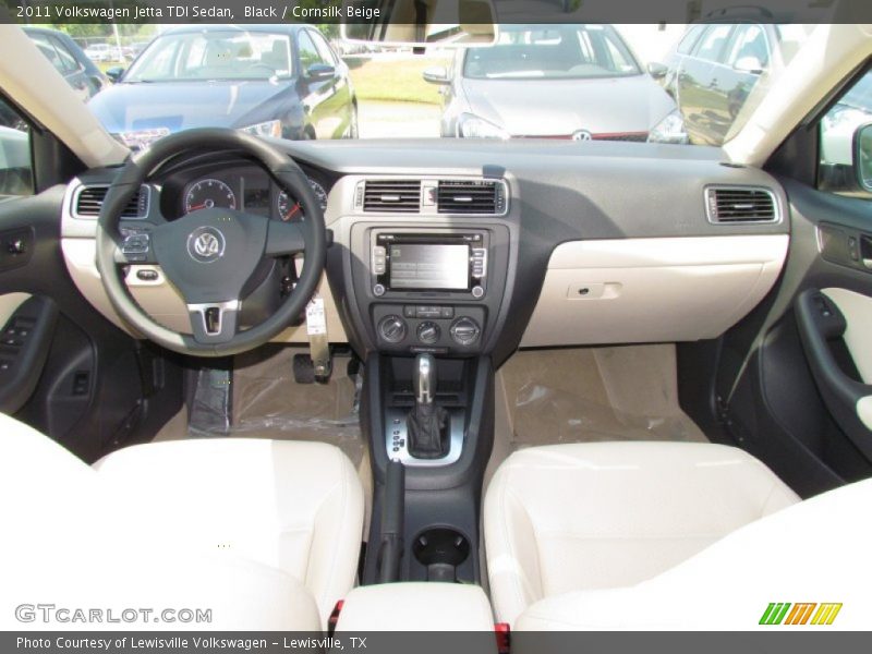 Black / Cornsilk Beige 2011 Volkswagen Jetta TDI Sedan