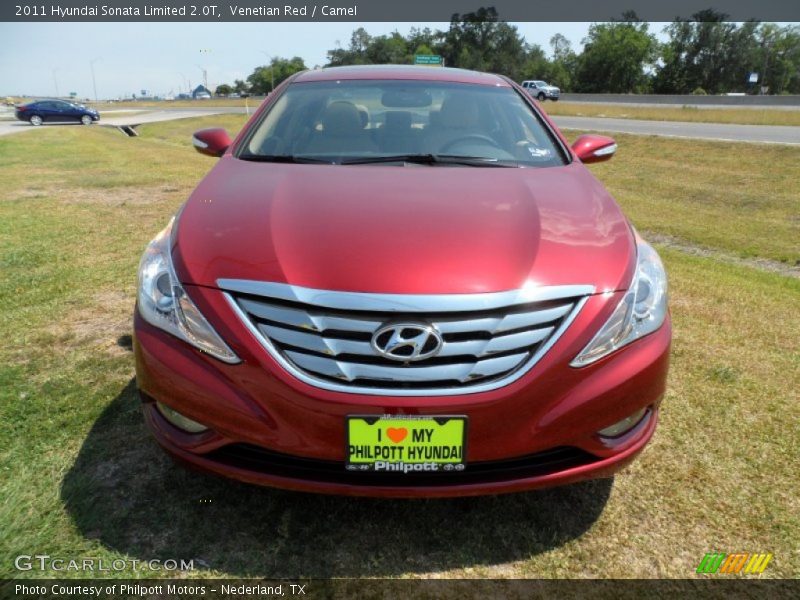 Venetian Red / Camel 2011 Hyundai Sonata Limited 2.0T