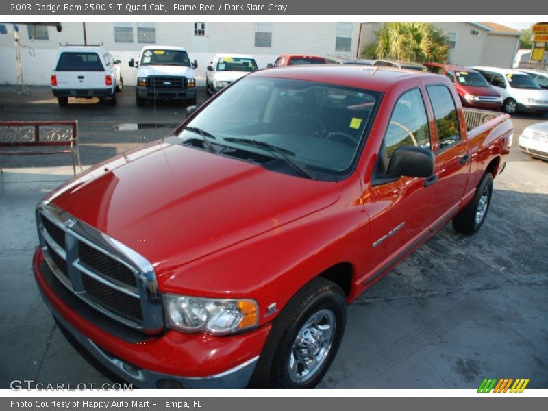 Flame Red / Dark Slate Gray 2003 Dodge Ram 2500 SLT Quad Cab