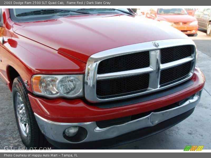 Flame Red / Dark Slate Gray 2003 Dodge Ram 2500 SLT Quad Cab