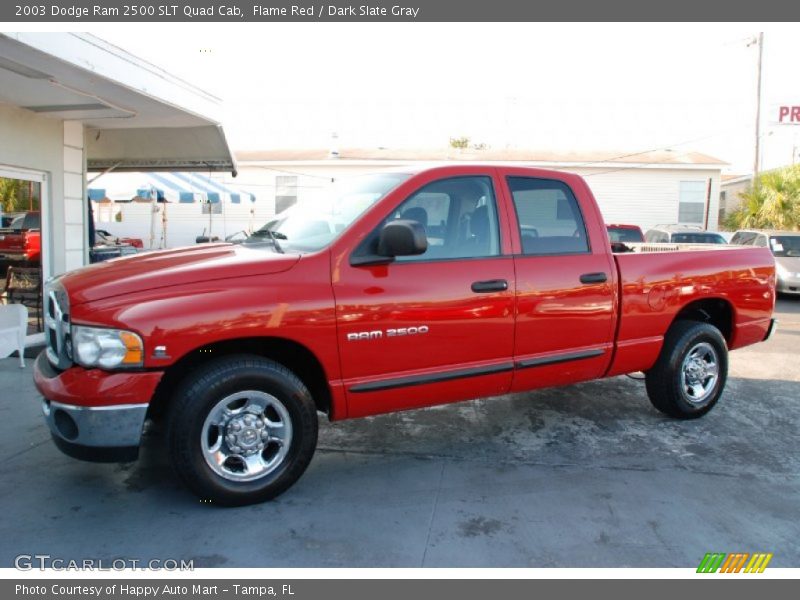 Flame Red / Dark Slate Gray 2003 Dodge Ram 2500 SLT Quad Cab