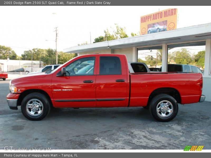 Flame Red / Dark Slate Gray 2003 Dodge Ram 2500 SLT Quad Cab