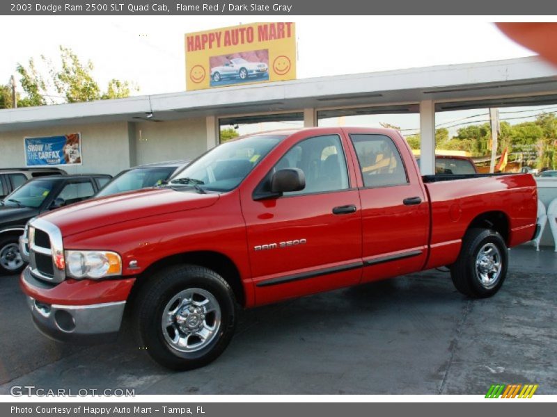 Flame Red / Dark Slate Gray 2003 Dodge Ram 2500 SLT Quad Cab