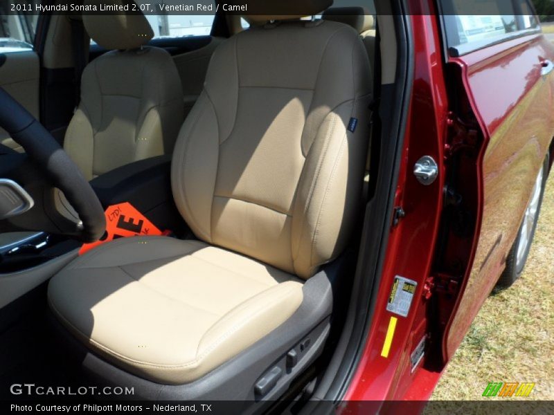 Venetian Red / Camel 2011 Hyundai Sonata Limited 2.0T