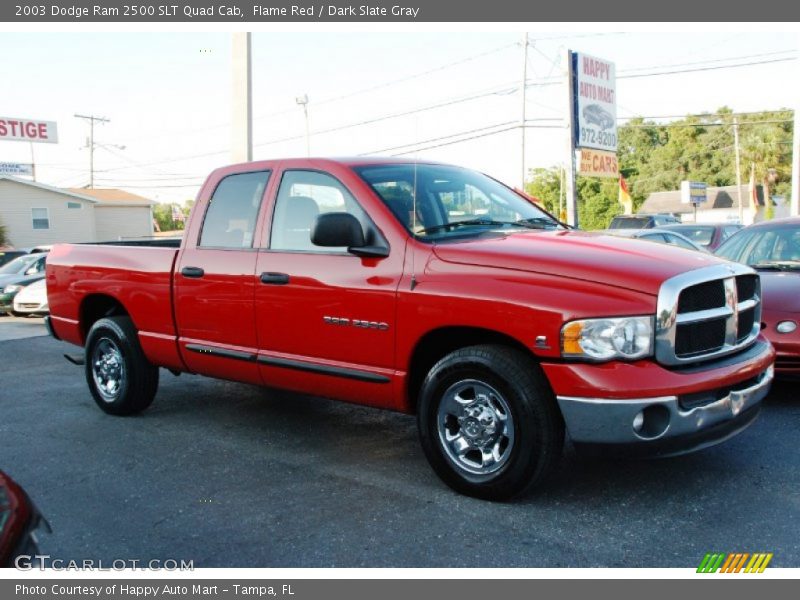 Flame Red / Dark Slate Gray 2003 Dodge Ram 2500 SLT Quad Cab