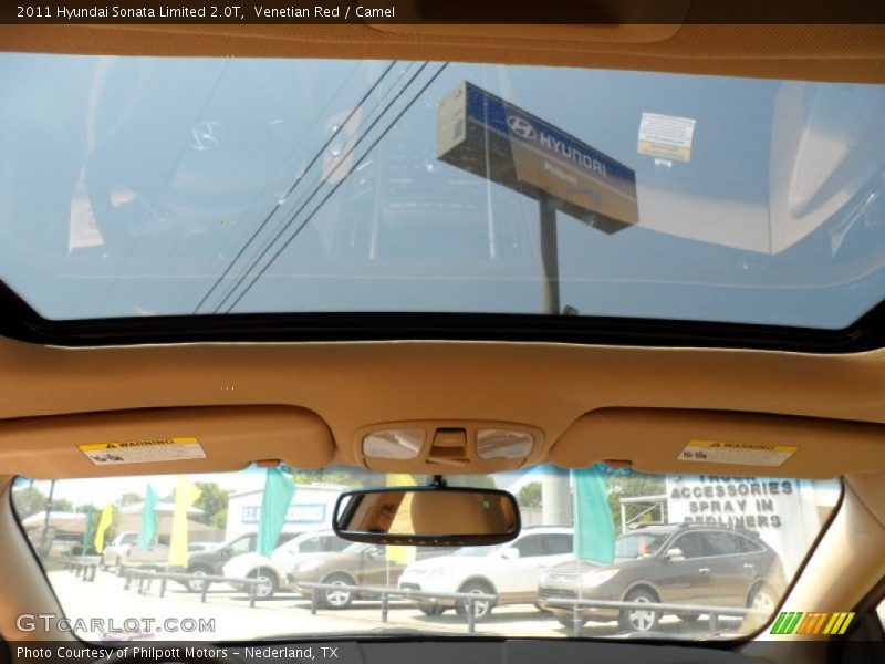 Venetian Red / Camel 2011 Hyundai Sonata Limited 2.0T