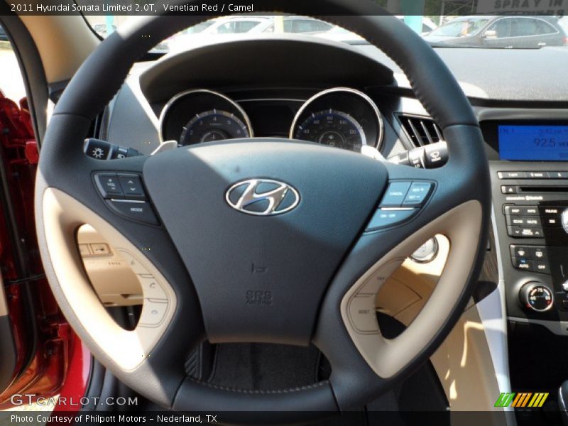 Venetian Red / Camel 2011 Hyundai Sonata Limited 2.0T