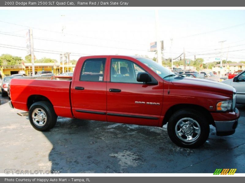 Flame Red / Dark Slate Gray 2003 Dodge Ram 2500 SLT Quad Cab