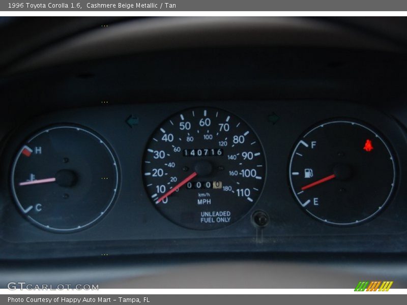 Cashmere Beige Metallic / Tan 1996 Toyota Corolla 1.6