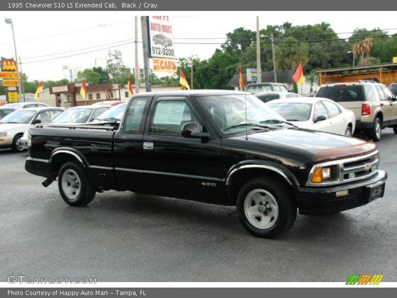 Black / Gray 1995 Chevrolet S10 LS Extended Cab