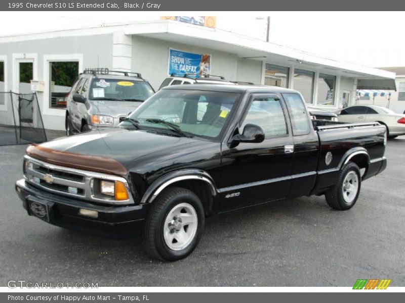 Black / Gray 1995 Chevrolet S10 LS Extended Cab