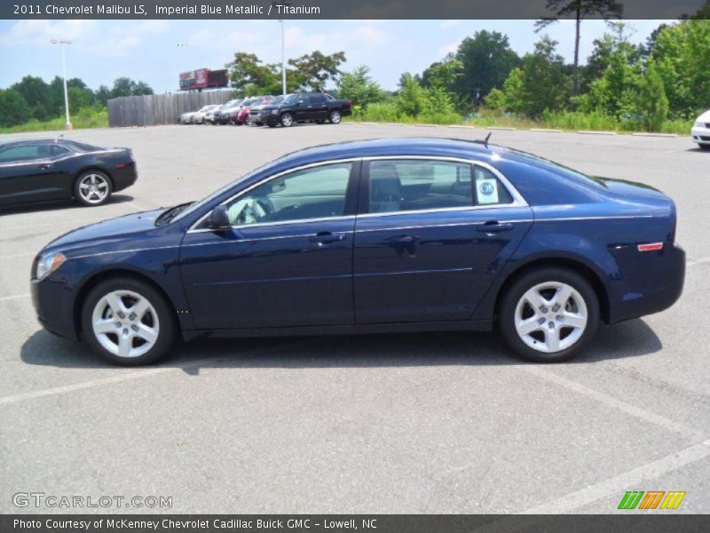 Imperial Blue Metallic / Titanium 2011 Chevrolet Malibu LS