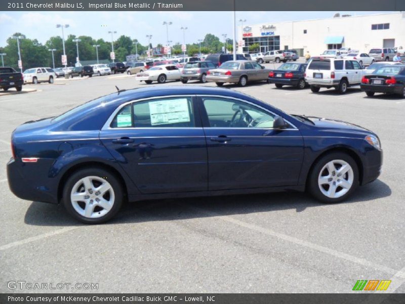 Imperial Blue Metallic / Titanium 2011 Chevrolet Malibu LS
