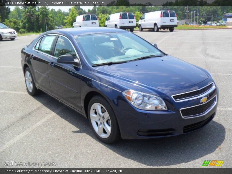 Imperial Blue Metallic / Titanium 2011 Chevrolet Malibu LS