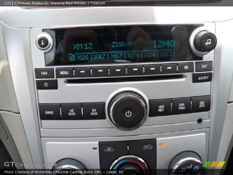 Imperial Blue Metallic / Titanium 2011 Chevrolet Malibu LS