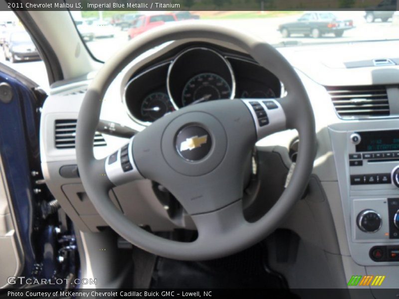 Imperial Blue Metallic / Titanium 2011 Chevrolet Malibu LS