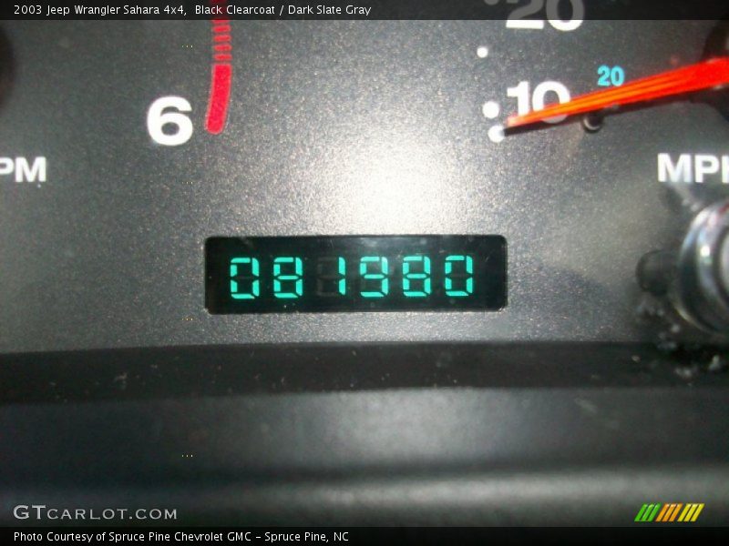 Black Clearcoat / Dark Slate Gray 2003 Jeep Wrangler Sahara 4x4