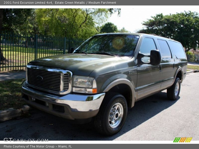 Estate Green Metallic / Medium Parchment 2001 Ford Excursion Limited 4x4