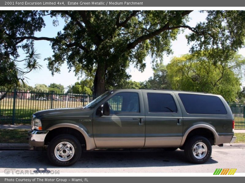 Estate Green Metallic / Medium Parchment 2001 Ford Excursion Limited 4x4