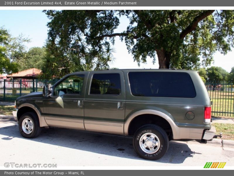Estate Green Metallic / Medium Parchment 2001 Ford Excursion Limited 4x4