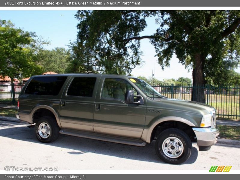 Estate Green Metallic / Medium Parchment 2001 Ford Excursion Limited 4x4