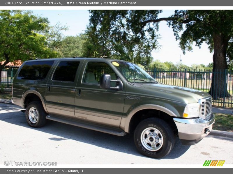 Estate Green Metallic / Medium Parchment 2001 Ford Excursion Limited 4x4