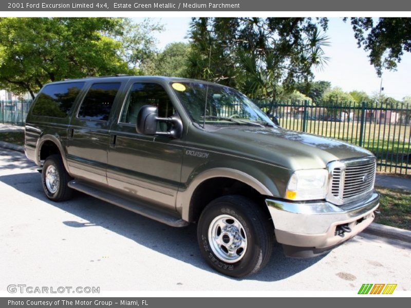 Estate Green Metallic / Medium Parchment 2001 Ford Excursion Limited 4x4