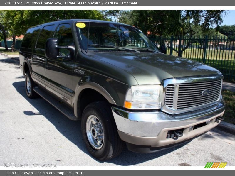 Estate Green Metallic / Medium Parchment 2001 Ford Excursion Limited 4x4