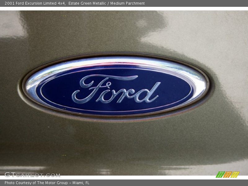 Estate Green Metallic / Medium Parchment 2001 Ford Excursion Limited 4x4