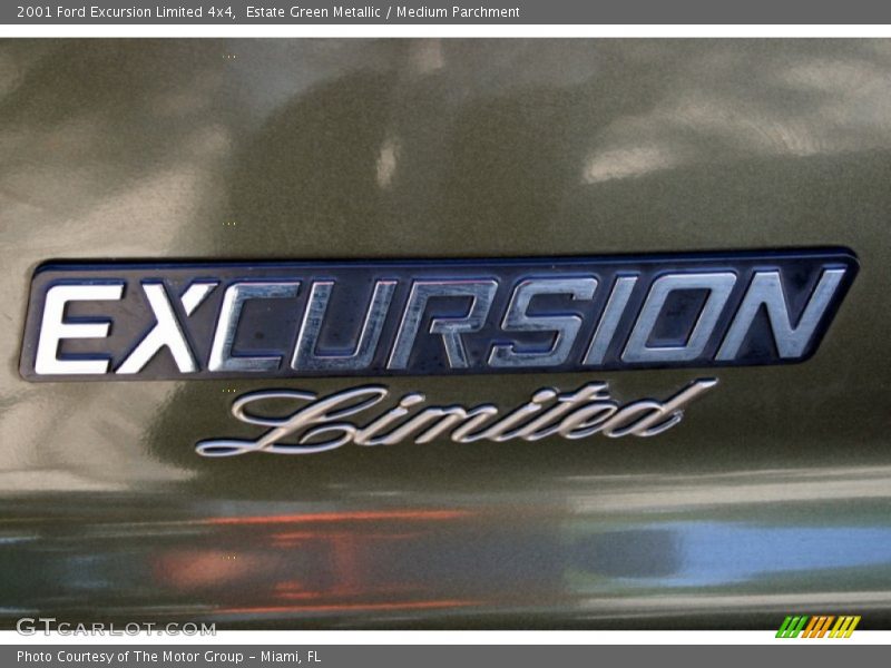 Estate Green Metallic / Medium Parchment 2001 Ford Excursion Limited 4x4