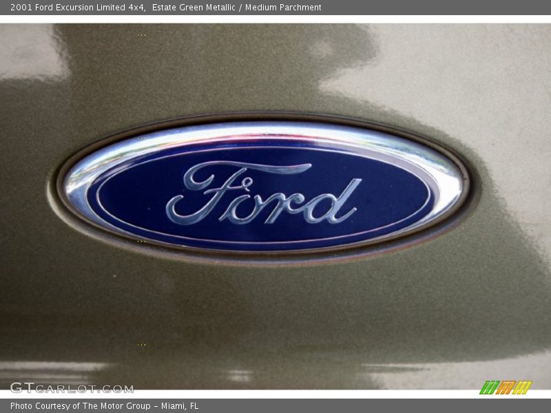 Estate Green Metallic / Medium Parchment 2001 Ford Excursion Limited 4x4