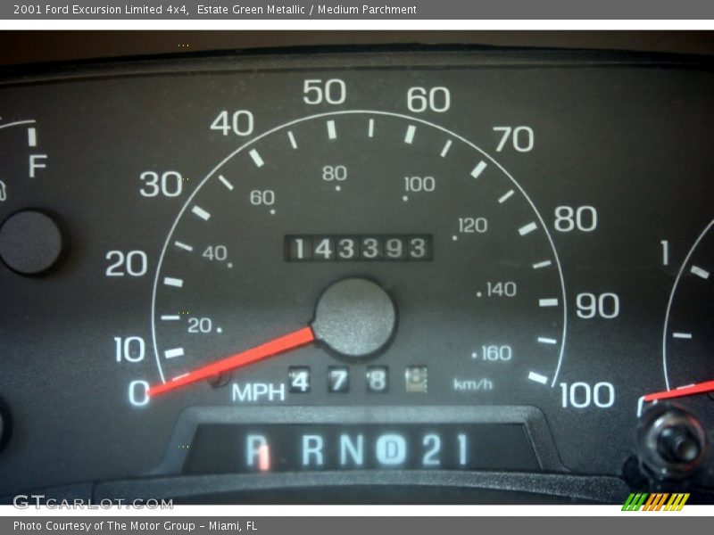 Estate Green Metallic / Medium Parchment 2001 Ford Excursion Limited 4x4