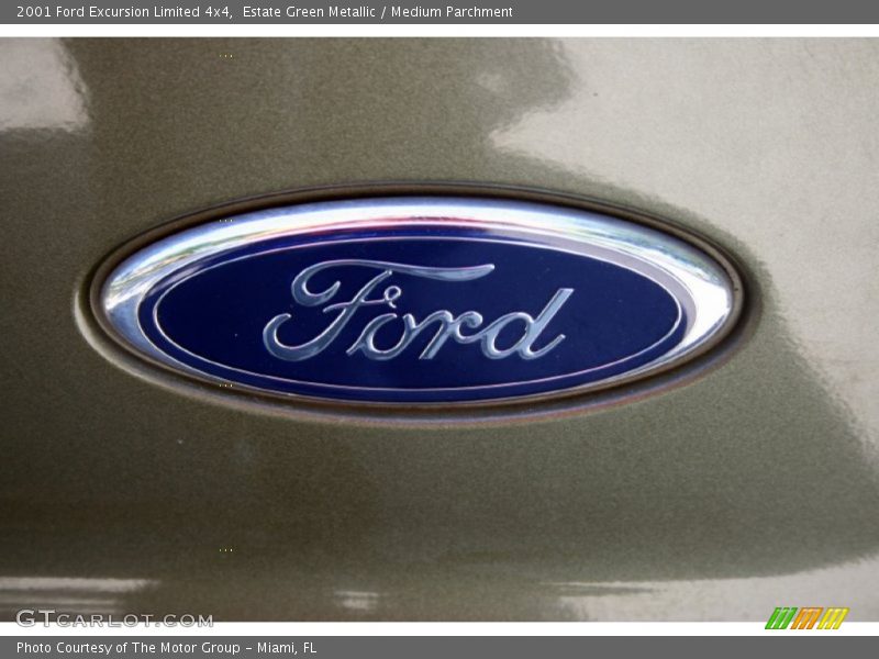 Estate Green Metallic / Medium Parchment 2001 Ford Excursion Limited 4x4
