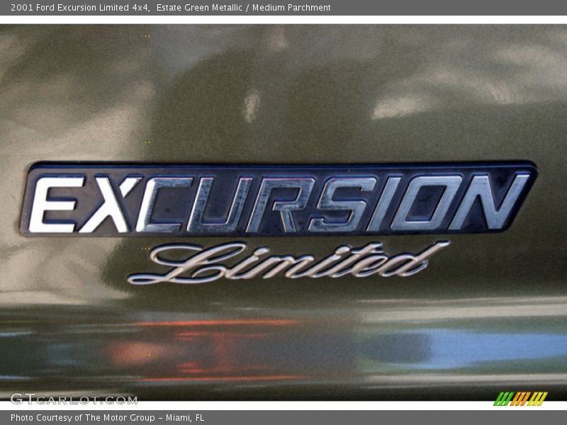 Estate Green Metallic / Medium Parchment 2001 Ford Excursion Limited 4x4