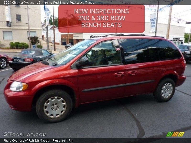 Inferno Red Tinted Pearlcoat / Taupe 2003 Chrysler Voyager LX