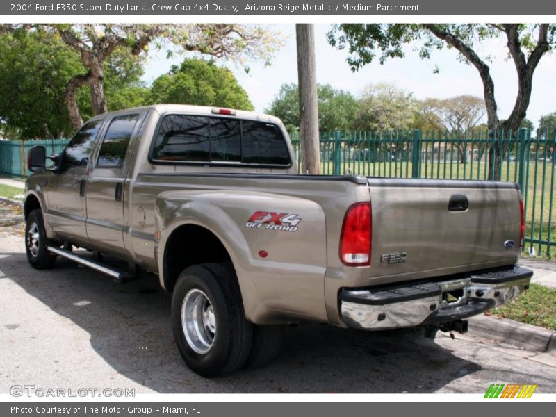 Arizona Beige Metallic / Medium Parchment 2004 Ford F350 Super Duty Lariat Crew Cab 4x4 Dually