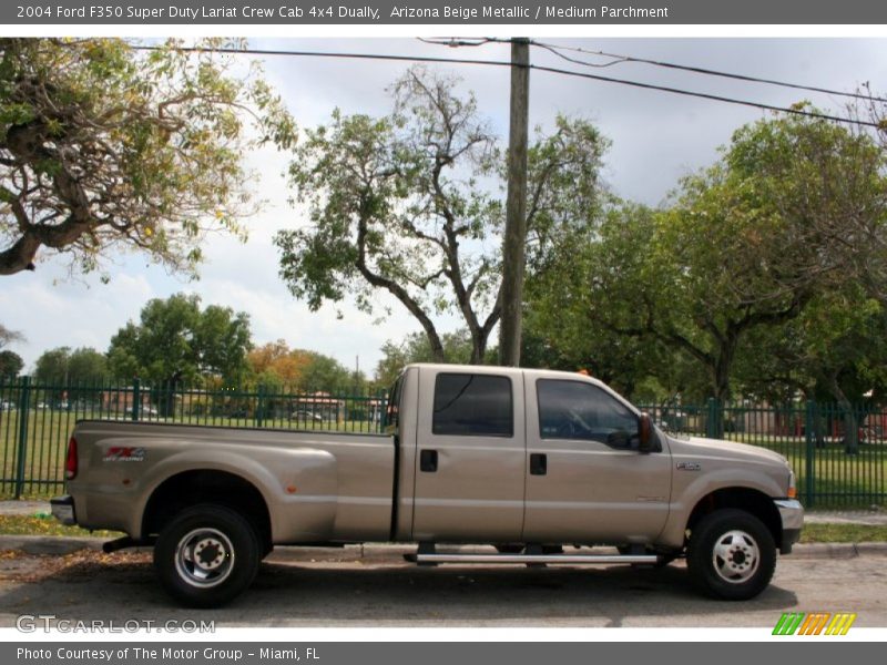 Arizona Beige Metallic / Medium Parchment 2004 Ford F350 Super Duty Lariat Crew Cab 4x4 Dually