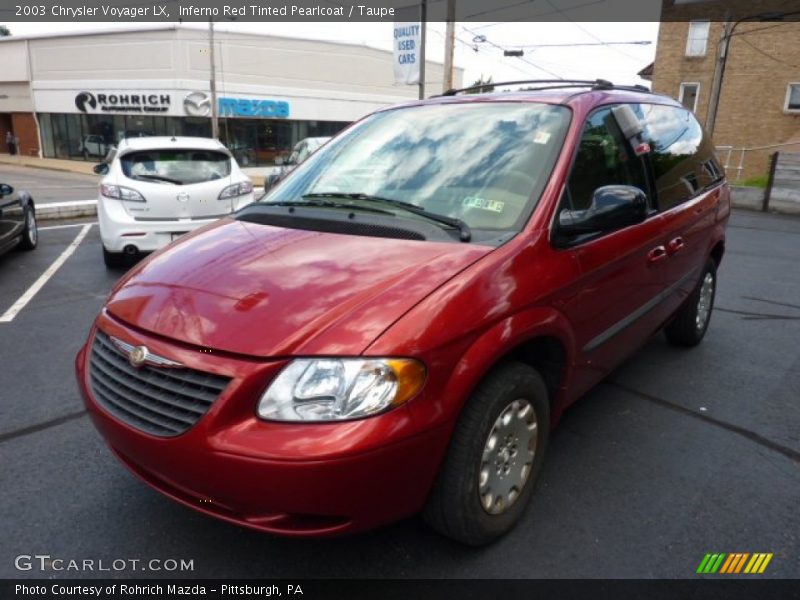 Inferno Red Tinted Pearlcoat / Taupe 2003 Chrysler Voyager LX