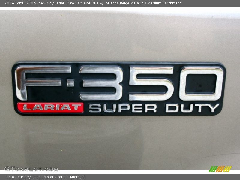 Arizona Beige Metallic / Medium Parchment 2004 Ford F350 Super Duty Lariat Crew Cab 4x4 Dually