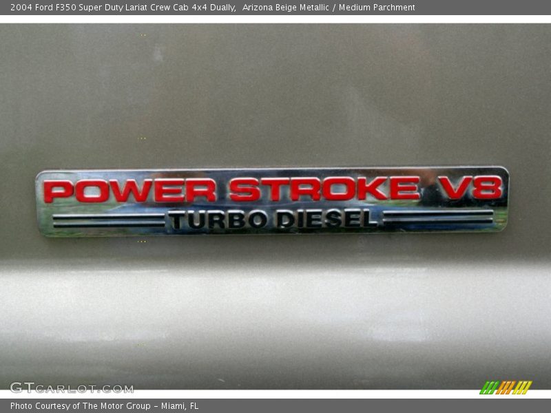 Arizona Beige Metallic / Medium Parchment 2004 Ford F350 Super Duty Lariat Crew Cab 4x4 Dually