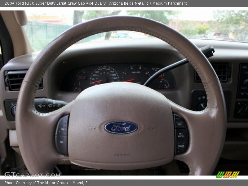 Arizona Beige Metallic / Medium Parchment 2004 Ford F350 Super Duty Lariat Crew Cab 4x4 Dually