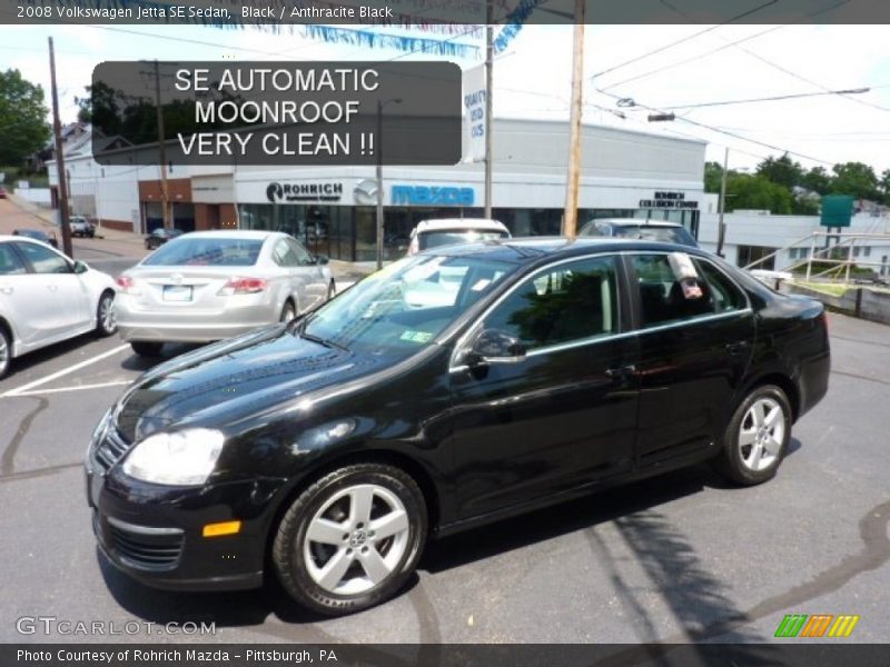 Black / Anthracite Black 2008 Volkswagen Jetta SE Sedan