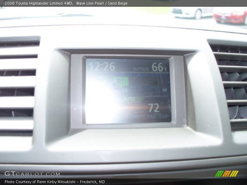 Wave Line Pearl / Sand Beige 2008 Toyota Highlander Limited 4WD