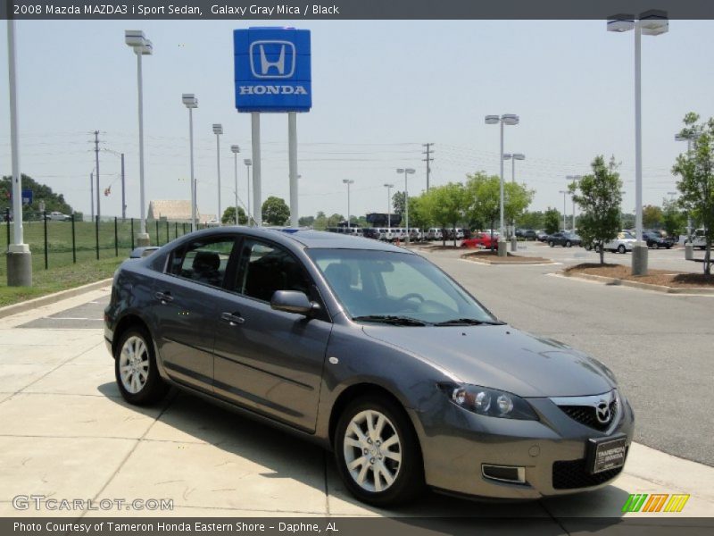 Galaxy Gray Mica / Black 2008 Mazda MAZDA3 i Sport Sedan