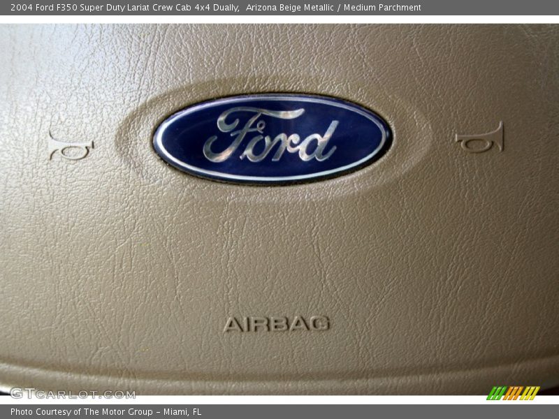 Arizona Beige Metallic / Medium Parchment 2004 Ford F350 Super Duty Lariat Crew Cab 4x4 Dually