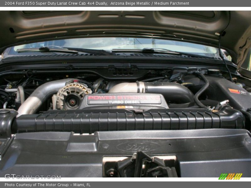 Arizona Beige Metallic / Medium Parchment 2004 Ford F350 Super Duty Lariat Crew Cab 4x4 Dually