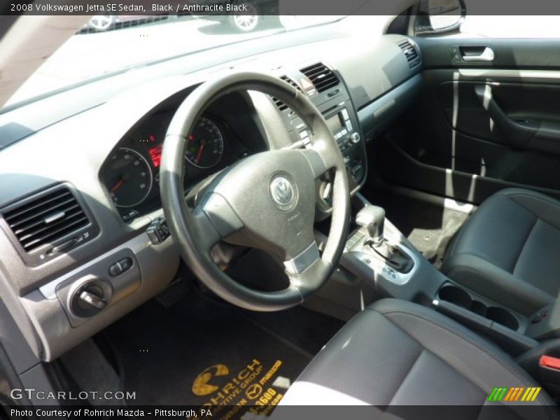 Black / Anthracite Black 2008 Volkswagen Jetta SE Sedan