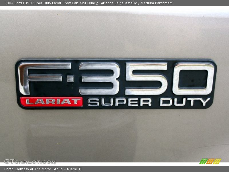 Arizona Beige Metallic / Medium Parchment 2004 Ford F350 Super Duty Lariat Crew Cab 4x4 Dually