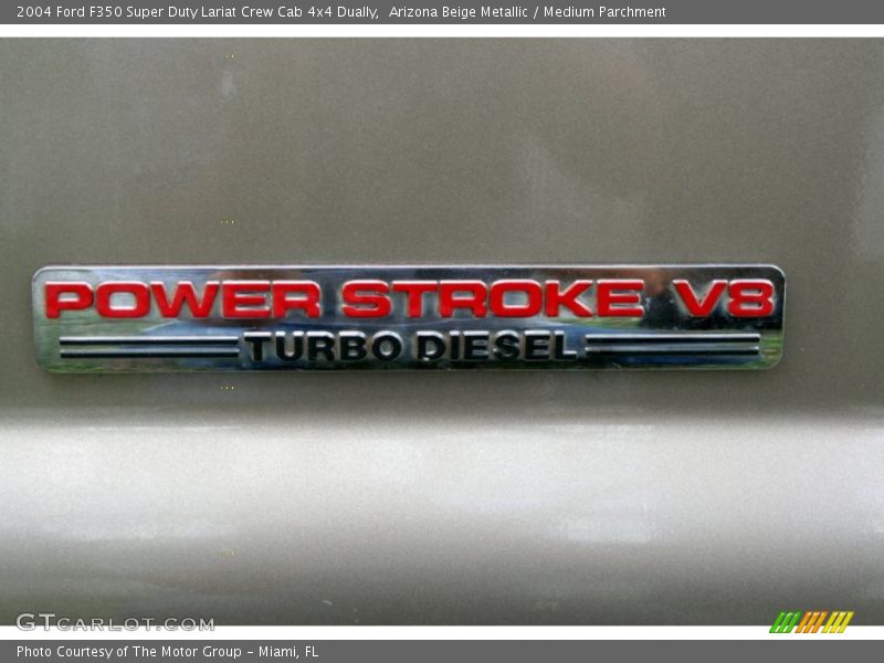 Arizona Beige Metallic / Medium Parchment 2004 Ford F350 Super Duty Lariat Crew Cab 4x4 Dually