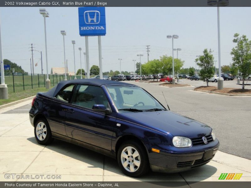 Marlin Blue Pearl / Beige 2002 Volkswagen Cabrio GLX
